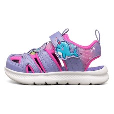 Skechers Slip-Resistant Anti-Kick Children's Sandals Purple Children Aged 3-7 Years Old Фиолетовый, 25
