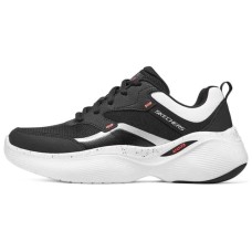 Skechers Sport Cushioned Slip Resistant Abrasion Resistant Low Top Running Shoes Men's Black White Белый, 41.5