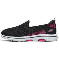 Skechers Go Walk 5 Loafers 'Black Pink Red' Women's 35