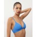 Weekday Soul soft triangle bra in blue Синий, M - US 8-10