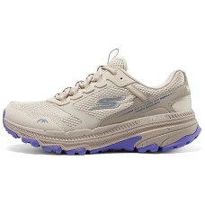 Skechers Durable Breathable Low-Top Running Shoes Women's Beige Purple Beige Purple, 37