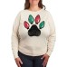 Plus Size Paw Lights Graphic Pullover T-shirt бежевый/хаки, 4X