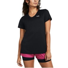 Women's Tech V-Neck Short-Sleeve Top Black / / White, XL