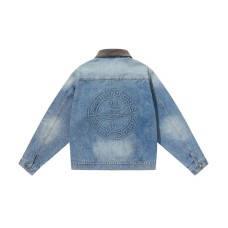 HARSH AND CRUEL Jacket Unisex Denim Blue Голубой, 2XL