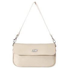 Skechers Fabric Crossbody Bag, Shoulder Bag Regular Unisex Marshmallow White Белый