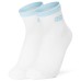 Skechers Kids Socks 亮白色/冰水蓝/碳黑, L