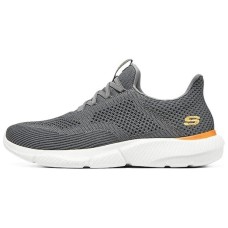 Skechers Ingram Cushioning Anti Slip And Wear Resistant Rebound Low Top Casual Shoes Men's Charcoal Gray 42.5