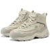 Skechers DLITES Anti-Slip Wear-Resistant High-Top Casual Shoes Women's Taupe Серо-коричневый, 38