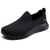Skechers Cushioning Wear-Resistant Breathable Lightweight Rebound Low-Top Casual Shoes Men's All Black Черный, 42.5