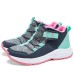 Skechers Anti-Slip Wear-Resistant Mid-Top Kids Lifestyle Shoes Charcoal Multicolor Kids' Charcoal/Multicolor, 28.5