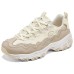 Skechers DLITES Anti-Slip Wear-Resistant Low-Top Chunky Sneakers Women's Khaki Зеленый, 35