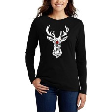 Лонгслив LA Pop Art Santa's Reindeer Черный, Medium