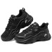 Skechers DLITES Anti-Slip Wear-Resistant Low-Top Chunky Sneakers Women's Black Черный, 38