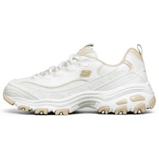 Skechers D'LITES 1.0 Sweet Beans Cushioning Low-Top Chunky Sneakers Women's Natural 35.5