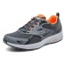 Skechers Cushioning Slip Resistant Low Top Running Shoes Men's Gray Orange Gray Orange, 42