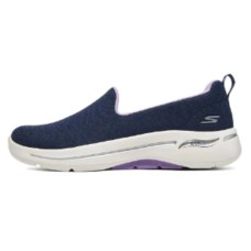 Skechers Go Walk Arch Fit Cushioning Wear Resistant Low Top Casual Shoes Women's Blue Purple Marine Blue/Lavender, 37