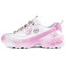 Skechers DLITES Anti-Slip Wear-Resistant Low-Top Chunky Sneakers Women's Pink White Розовый, 37.5