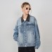 HARSH AND CRUEL Jacket Unisex Denim Blue Голубой, 2XL