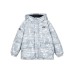 Skechers Kids Down Jackets / Vests Gray and White Striped All over Print/03HK, L
