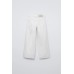 Джинсы wide leg ZARA Белый, 9/10 лет (года) (140 cm)
