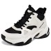 Skechers DLITES Breathable And Resilient High-Top Casual Running Shoes Women's White Black Черно-белый, 37.5