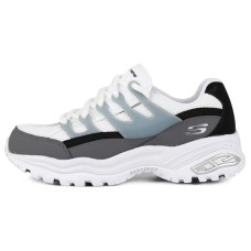 Skechers D'Lites Low Top Daddy Shoes White/Grey Women's 35