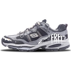 Skechers Vigor Anti-Slip And Wear-Resistant Breathable Low-Top Casual Shoes Men's Gray Черный, 39.5