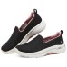 Skechers Cushioning, Wear Resistant Low Top Casual Shoes Women's Black Pink Black Pink, 37
