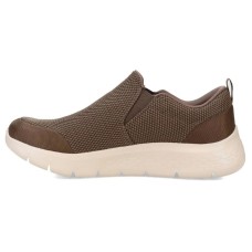 Skechers Go Walk Fle Cushioning Anti-Slip And Wear-Resistant Low-Top Casual Shoes Men's Khaki Зеленый, 39.5