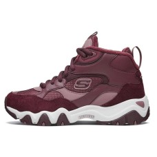 Skechers D'LITES 2.0 Cushioning, Slip Resistant, And Abrasion Resistant High Top Chunky Sneakers Women's Burgundy 35