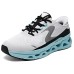 Skechers Slip Ins Cushioned Slip-Resistant Low-Top Casual Running Shoes Men's White Blue White blue, 42