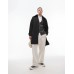 Topman hooded mac coat in black Черный, S - Chest 38