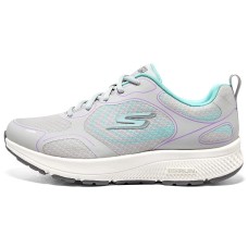 Skechers Go Run Consistent Cushioning Wear-Resistant Low-Top Casual Running Shoes Women's Gray Blue Gray Blue, 35