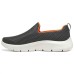 Skechers Go Walk Fle Slip-Resistant Low-Top Casual Shoes Men's Gray Orange Gray Orange, 42