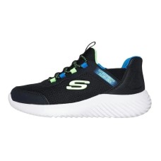 Skechers Slip Ins Bounder - Brisk-Burst Anti-Slip Wear-Resistant Low-Top Kids' Running Shoes Black Green Kids' Черно-зеленый, 31