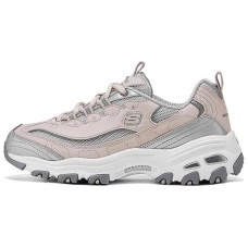 Skechers Anti-Slip Wear-Resistant Low-Top Chunky Sneakers Women's Gray Silver Gray Silver, 36.5