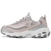 Skechers Anti-Slip Wear-Resistant Low-Top Chunky Sneakers Women's Gray Silver Gray Silver, 36.5