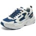 Skechers Cushioned Slip-Resistant Breathable Low-Top Casual Shoes Men's White Blue White blue, 43