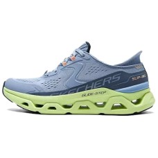 Skechers Cushioned Slip-Resistant Low-Top Casual Running Shoes Women's Blue Blue/Multicolor, 39