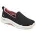 Skechers Cushioning, Wear Resistant Low Top Casual Shoes Women's Black Pink Black Pink, 37