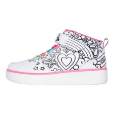 Skechers Sport Court 92 Anti-Slip Wear-Resistant Mid-Top Kids' Skateboarding Shoes White Black Kids' Черно-белый, 32