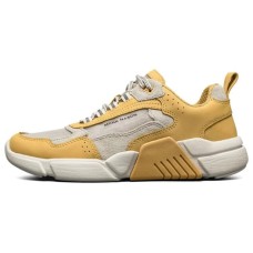 Skechers Block Cushioned Wear-Resistant Breathable Low-Top Casual Shoes Women's Yellow 36