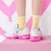 Skechers James Goldcrown X Skechers D'Lites Crystal Low Top Running Shoes Pink/White Women's 38