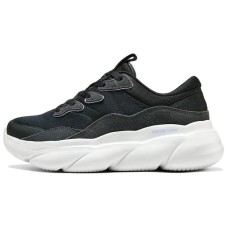 Skechers Anti Slip Wear Resistant Low Top Casual Running Shoes Women's Black White Черно-белый, 36