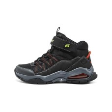 Skechers Skech Air Adventure Anti Kick And Abrasion Resistant Kids Lifestyle Shoes Black Red Teenagers 27.5