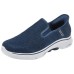 Skechers MEN'S GO WALK Anti-Slip Wear-Resistant Low-Top Casual Shoes Men's Blue Синий, 41