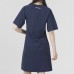 Skechers Short Sleeved Dress Women's Navy Blue Navy Blue/002Z, S