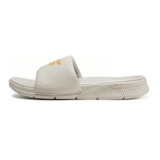 Skechers Slip-Resistant Slide Slippers Men's Light Gray Taupe/Orange, 39.5