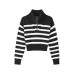 Skechers Yazhuan Series Knitwear Women's Coconut Milk White With Carbon Black Stripes Coconut Milk White Carbon Black Stripes, M