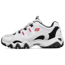 Skechers D'LITES 2.0 Cushioned Wear-Resistant Breathable Low-Top Casual Shoes Women's White Blue Red 36